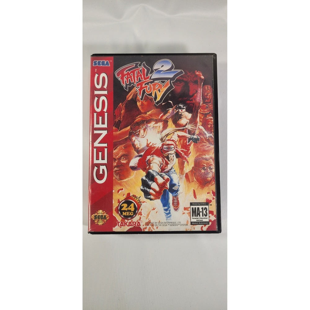 Fatal Fury 2 Sega Genesis Tested And Working Cartridge with Case No Manual